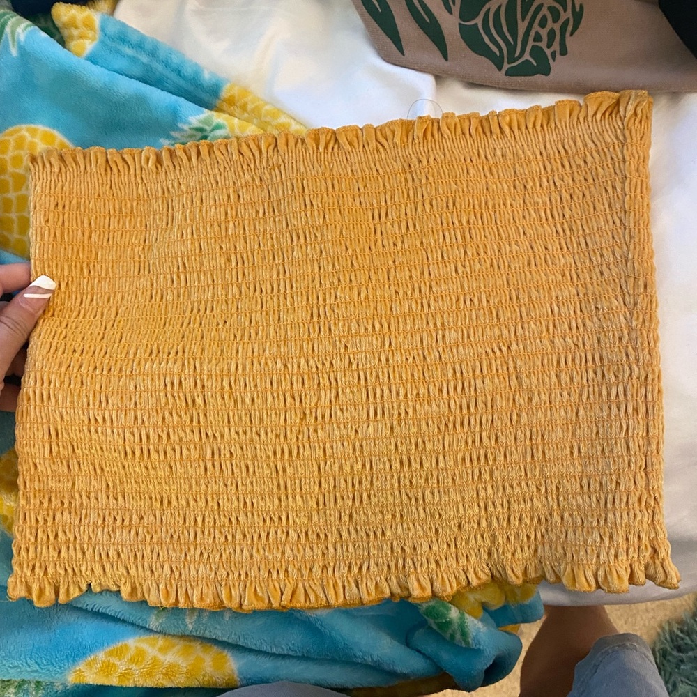 Yellow crop top